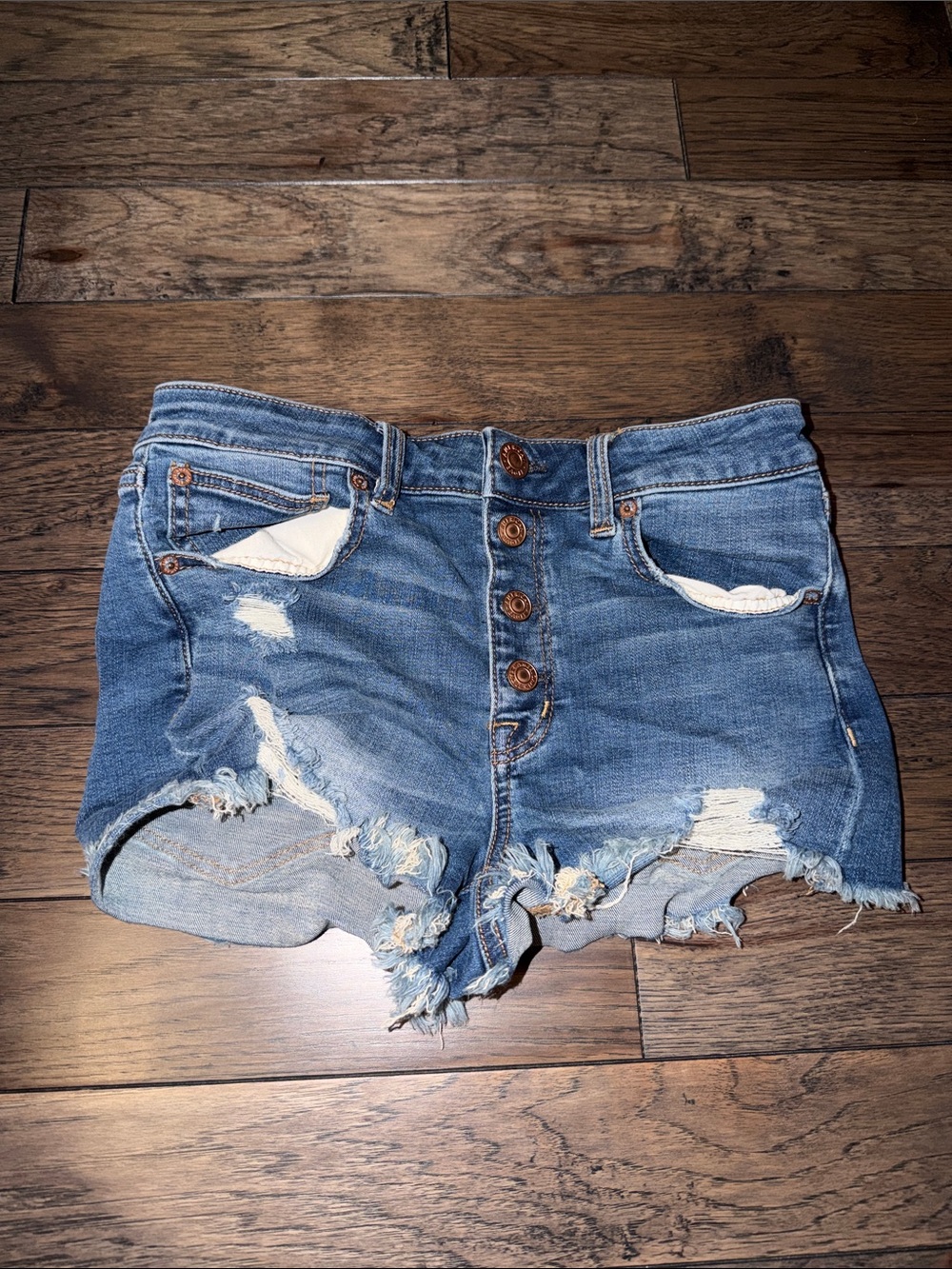 American Eagle Distressed Blue Denim Women's Shorts